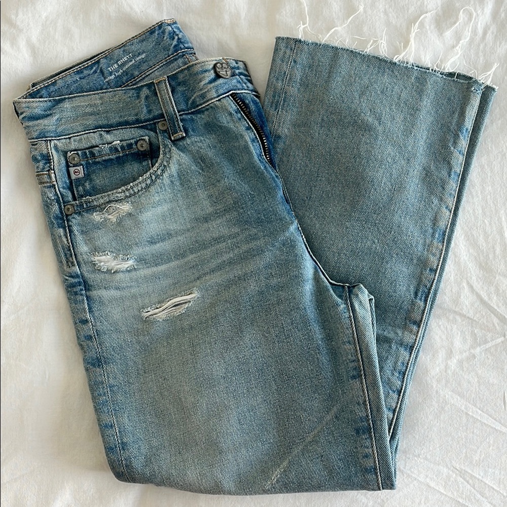 AG Rhett High Waisted Straight Cropped